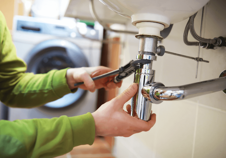 Residential plumbing work by Clean Climate HVAC