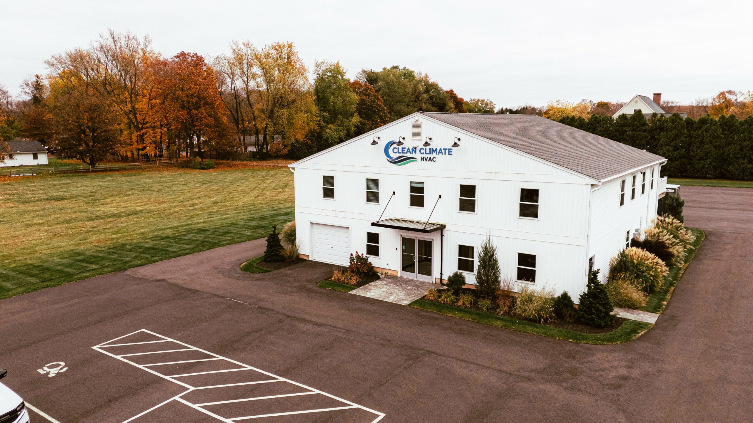 Aerial view of the northern Connecticut area served by Clean Climate HVAC